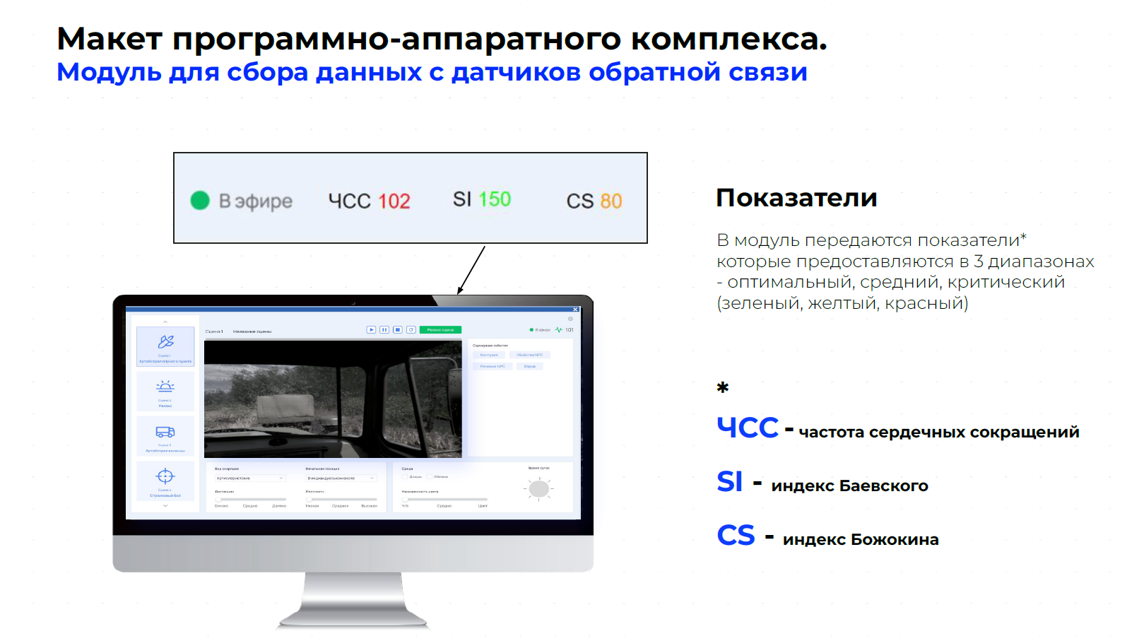 Скриншот 5. Программное обеспечение для реабилитации лиц с ПТСР 